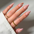 Cherry Bow press-on nails in pink shade