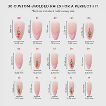 Cherry Bow press-on nail bundle - full set view