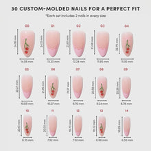 Cherry Bow press-on nail bundle - full set view