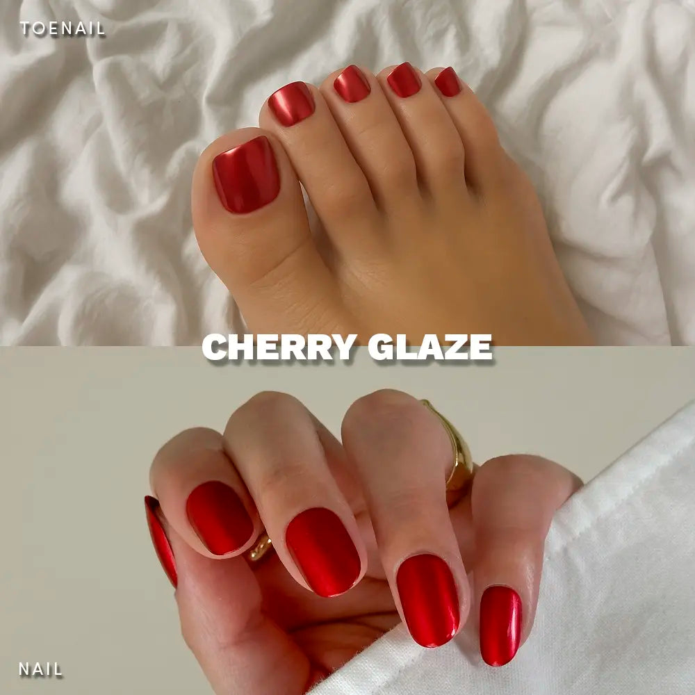 Cherry Glaze Mani Pedi image. Details: 2025_06_CherryGlazeMani_Pedi_UGC