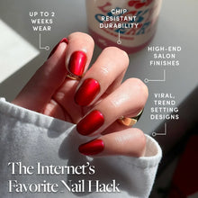 Cherry Glaze press-on nail design - solid color style detail