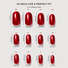 Cherry Glaze press-on nail bundle - full set view