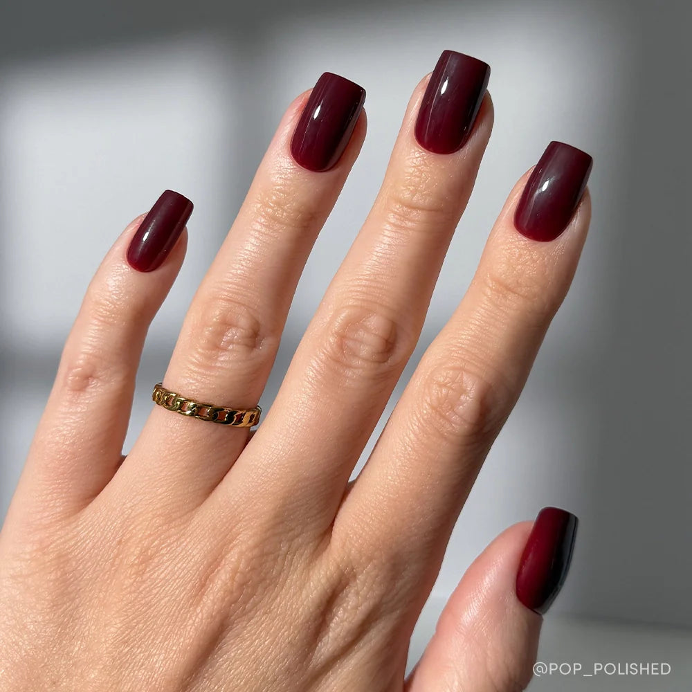 Cherry Mocha press-on nails in brown shade