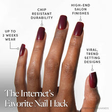 Cherry Mocha press-on nail design - solid color style detail