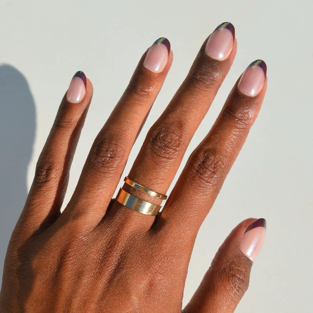 Cherry Mood press-on nails in nude shade