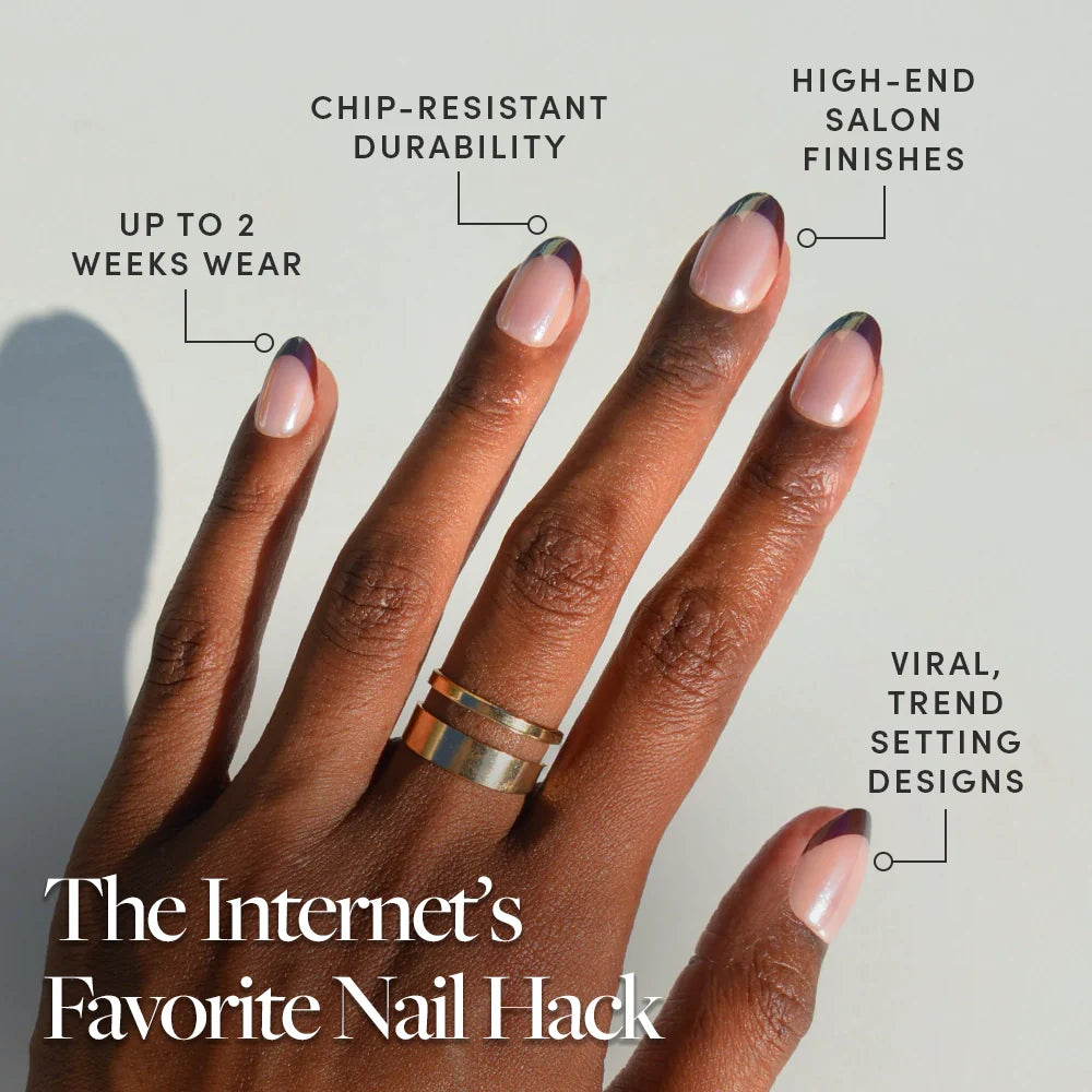 Cherry Mood press-on nails with glossy finish
