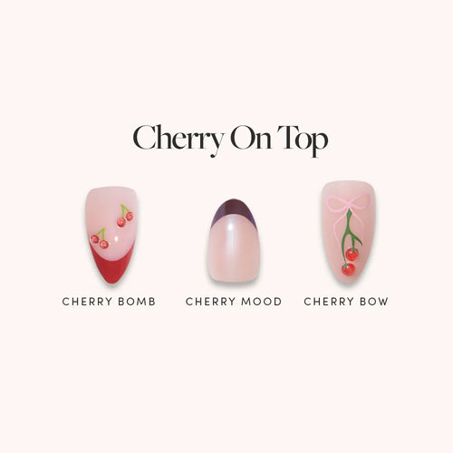 Lisawu Cherry On Top press-on nail bundle style selection