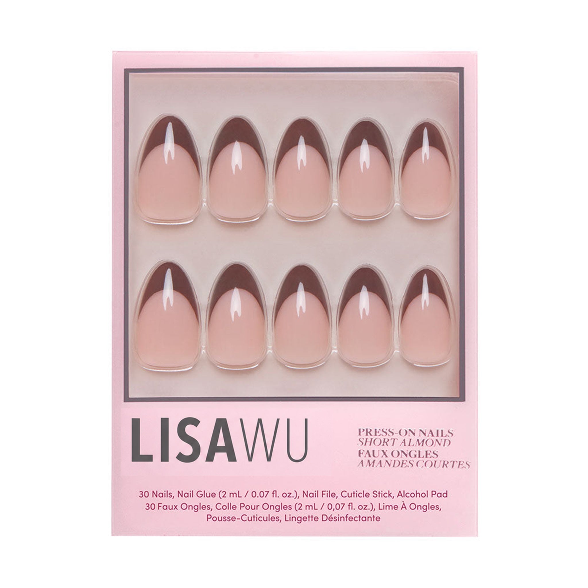 Chocolat press-on nails in nude shade