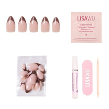 Chocolat press-on nails with glossy finish