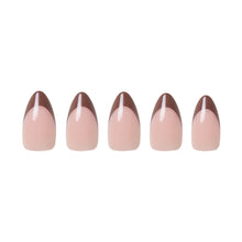Chocolat press-on nails - almond shape, short length