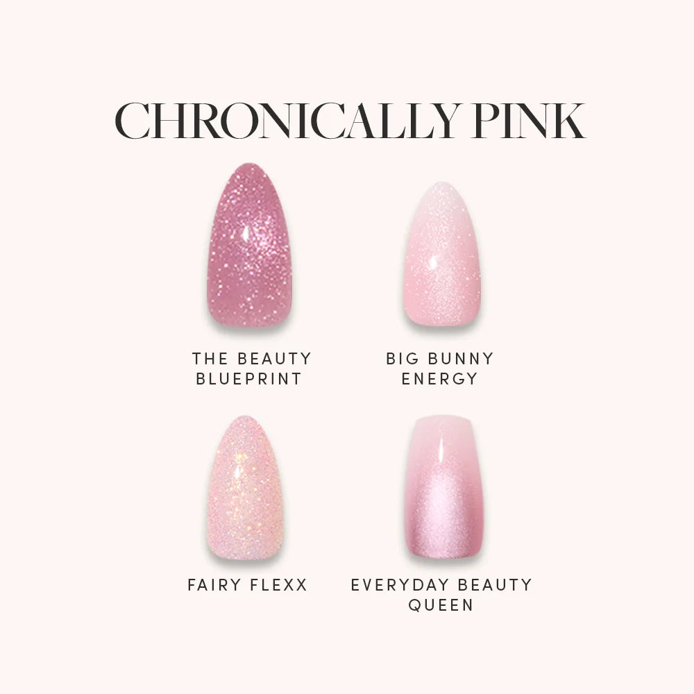 Lisawu CHRONICALLY PINK press-on nail bundle style selection