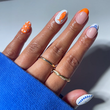 Citrus Coast press-on nails in blue shade