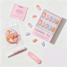 Citrus Coast press-on nails with glossy finish