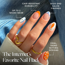 Citrus Coast press-on nails - oval shape, short length