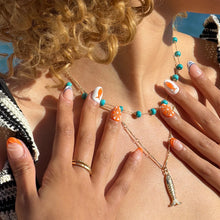 Citrus Coast press-on nail design - french tip style detail