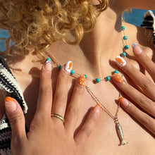 Citrus Coast press-on nail design - french tip style detail
