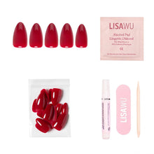 Classic Red press-on nails with glossy finish