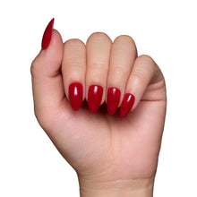 Classic Red press-on nail design - solid color style detail