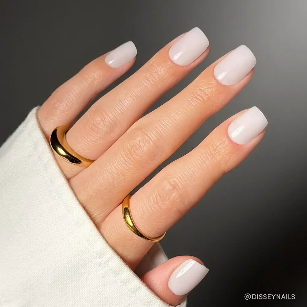 Clean Cut press-on nails in white shade