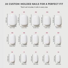 Clean Cut press-on nails - squoval shape, short length
