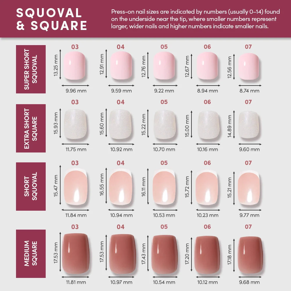 Clean Cut press-on nail design - solid color style detail