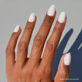 Clean Girl press-on nails in white shade
