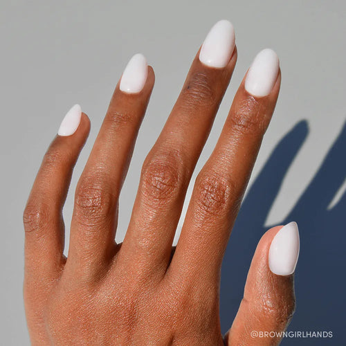 Clean Girl press-on nails in white shade