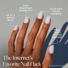 Clean Girl press-on nails with glossy finish