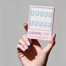 Clear Skies press-on nails in blue shade