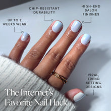Clear Skies press-on nails - super short shape, super short length
