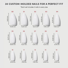 Clouded press-on nail design - solid color style detail