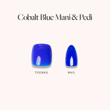 Cobalt Blue Mani Pedi press-on nails in blue shade