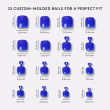 Cobalt Blue Toenail press-on nail bundle - full set view