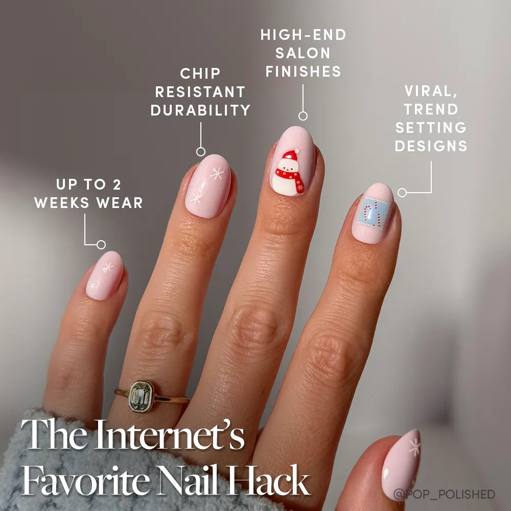Cocoa & Kisses press-on nail set Snowed In collection product view