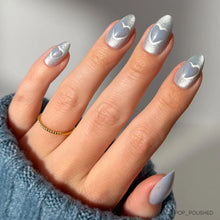 Cold Hearted press-on nails in blue shade