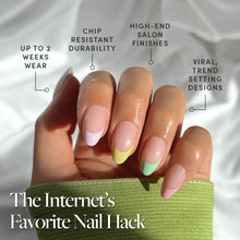 Confetti press-on nails in nude shade