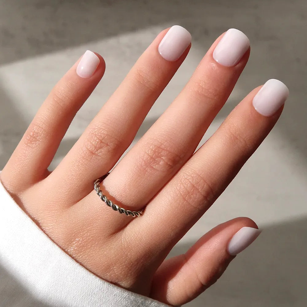Cool Whip press-on nails in white shade