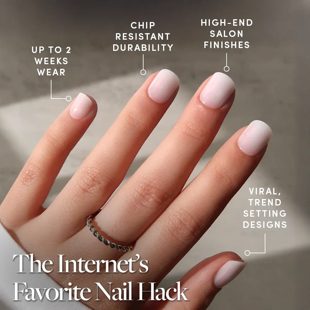 Cool Whip press-on nails - super short shape, super short length