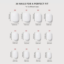 Cool Whip press-on nail design - solid color style detail