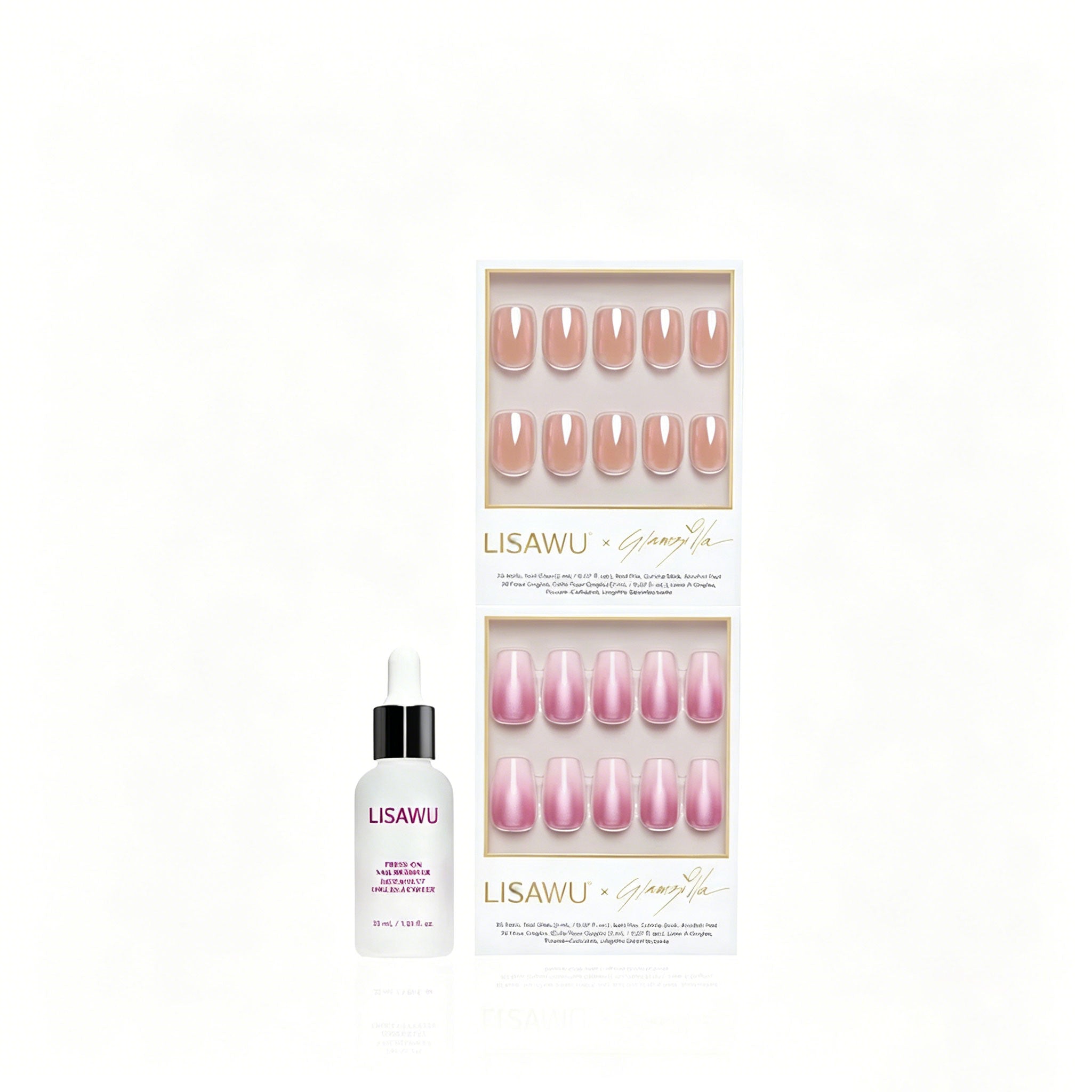CORNER OFFICE press-on nails with glazed finish