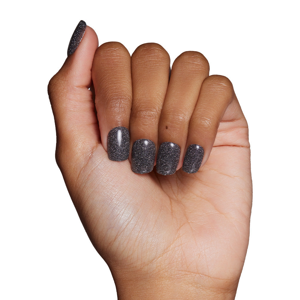 Cosmic press-on nail design - sparkles style detail