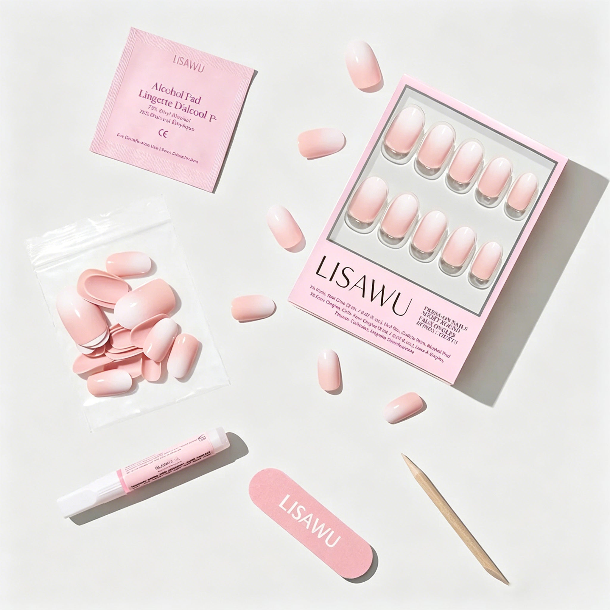 Creamer press-on nails with glossy finish