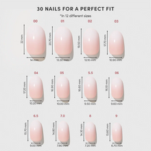 Creamer press-on nail design - ombre style detail