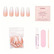 Creme de Nude press-on nails with glossy finish