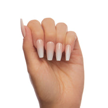 Creme de Nude press-on nail design - ombre style detail