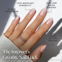 Crystal Glaze press-on nails with glazed finish