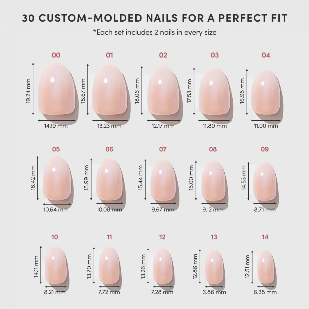 Crystal Glaze press-on nails with glossy finish