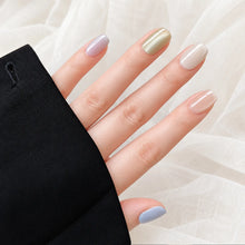 Lisawu Crystal Glaze Short Square press-on nails detail view