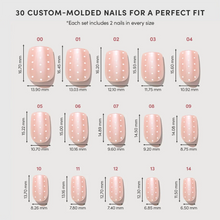 Dainty Dots press-on nail design - polka dots style detail