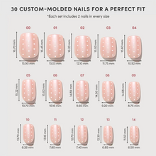 Dainty Dots press-on nail design - polka dots style detail